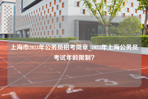 上海市2023年公务员招考简章_2023年上海公务员考试年龄限制？