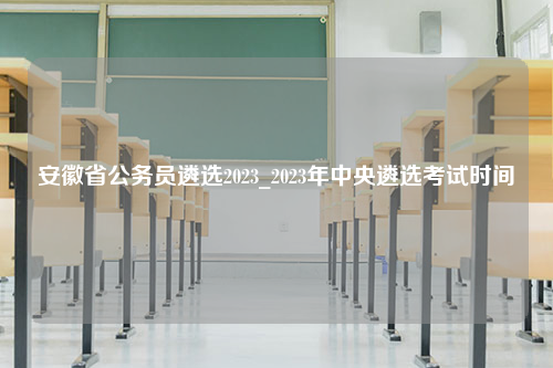 安徽省公务员遴选2023_2023年中央遴选考试时间